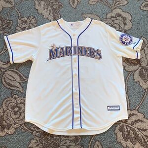 SEATTLE MARINERS #22 Robinson Canó Majestic Coolbase Throwback Retro XL Jersey
